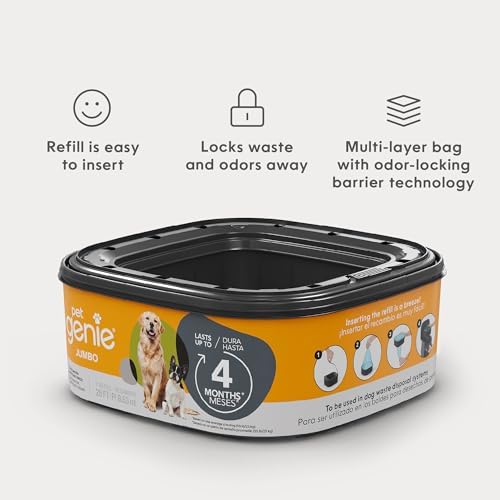 Pet Genie – Jumbo refill – Up to 4 months of supply - Ultimate odor control dog poop bags,(Pack of 6) - Image 3