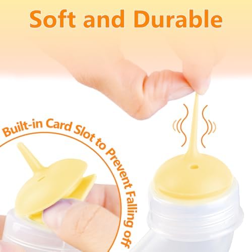 Pet Feeding Bottle,3 Pack Wide Mouth Angled Nursing Bottle, 3 Sizes Nipples with Ventilation Valve Resistant Tearing Perfect for Puppies, Kittens, Small Wildlife(Yellow) - Image 4