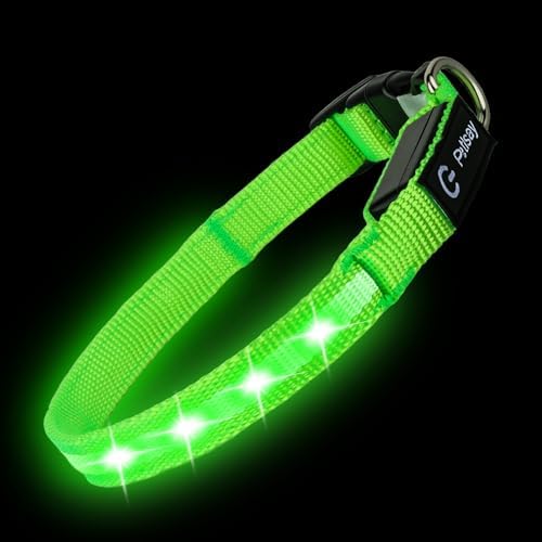 Super Bright LED Dog Collar, Waterproof Light up Collars(Green, S) - Image 3