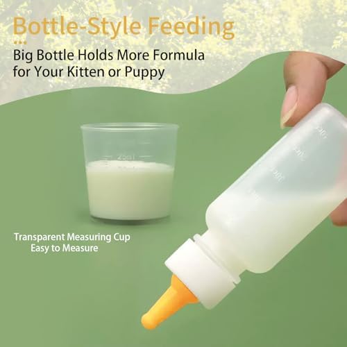 Pet Feeding Kit Kitten Bottle Feeding Set with Nursng Nipples,Portable Storage Case,Emergency Feeding Supplies,Replaceable Accessories for Newborn Kittens and Puppies,Rabbits (8 Piece) - Image 6