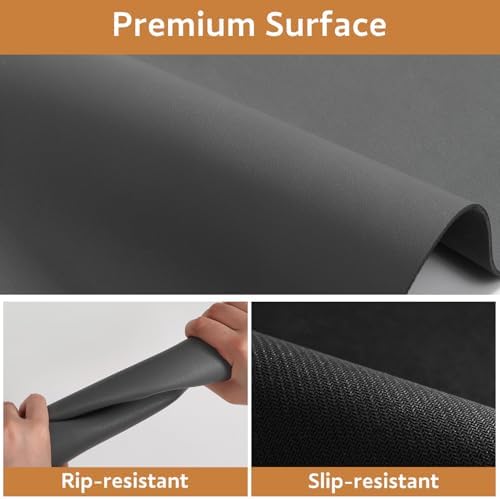 MontVoo Absorbent Dog Food Mat-Dog Mat for Food and Water Bowl | Quick Dry Pet Dish Mat, No Stains & Easy Clean Cat Rug for Messy Drinkers Cat Accessories Pet Supplies, 14"x22", Darkgrey - Image 5