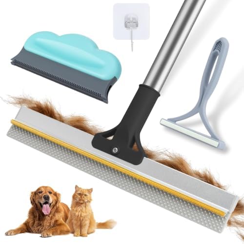 Carpet Rake for Pet Hair Removal Tool,Reusable Pet Hair Remover Broom Black by FancyMouse