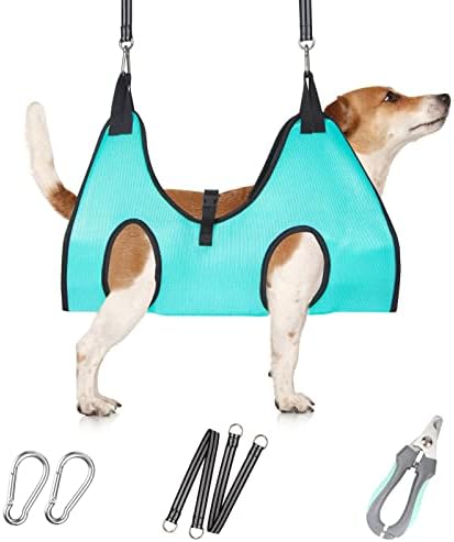 ATESON Dog Grooming Hammock - Upgrade Pet Grooming Harness for Nail Trimming (S 30lb), Dog Sling for Nail Clipping, Dog Hanging Holder Hanger for Cutting Nail with Nail Clippers by ATESON