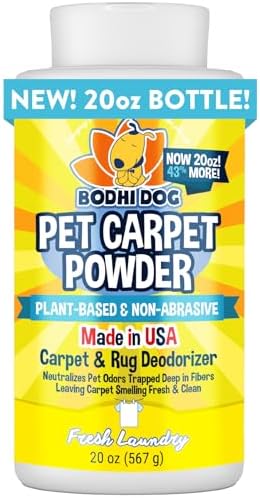 Bodhi Dog Natural Carpet Deodorizer Powder - Dry Pet Smell Eliminator & Urine Odor Remover - Loosens Fur & Dirt - Plant-Based Room Freshener for Vacuuming Home - Fresh Laundry (Pack of 1) by BodhiDog