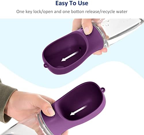 WePet Portable Dog Water Bottle, 19 OZ, Leak Proof Puppy Water Dispenser with Drinking Feeder for Pets Outdoor Walking, Hiking, Travel, Food Grade Plastic - Image 5