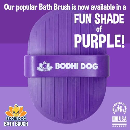 Bodhi Dog Shampoo Brush - Pet Grooming & Bath Supplies for Dogs and Cats - Bath Brush for Long & Short Hair - Premium Scrubber for Shower, Showerhead, Sprayer & Bathing (One Pack, Purple) - Image 2