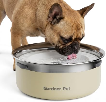 Gardner Pet Dog Water Bowl Stainless Steel Dog Bowl, 2L by GardnerPet