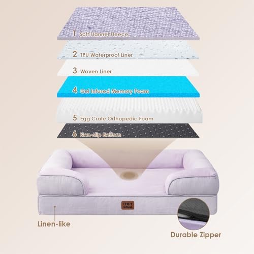 EHEYCIGA Orthopedic XXL Dog Bed, Waterproof Washable XL Big Pet Bed 52" - Image 5