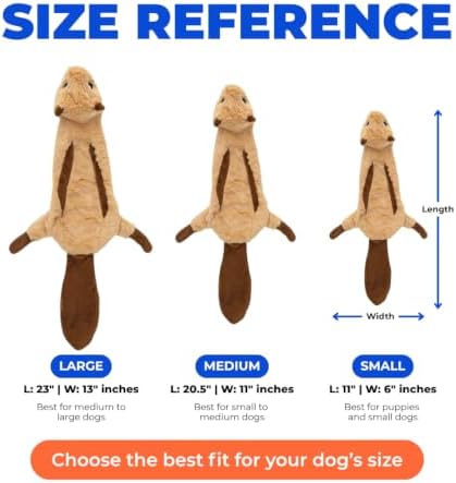 Best Pet Supplies 2-in-1 Stuffless Squeaky Dog Toy - Squirrel, Medium - Image 6
