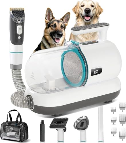 S7 Dog Grooming Vacuum Kit with Hair Clipper for Home Pet Grooming by S7
