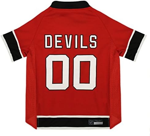 Pets First NHL New Jersey Devils Jersey for Dogs & Cats, Small. - Let Your Pet Be A Real NHL Fan! by PETSFIRST