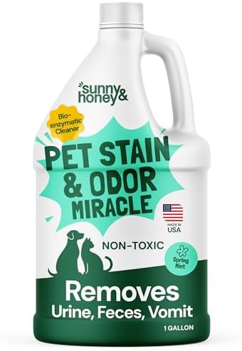 Sunny & Honey Carpet Cleaner Spray, Enzyme Pet Stain Remover, 1 Gal, Mint by SunnyHoney