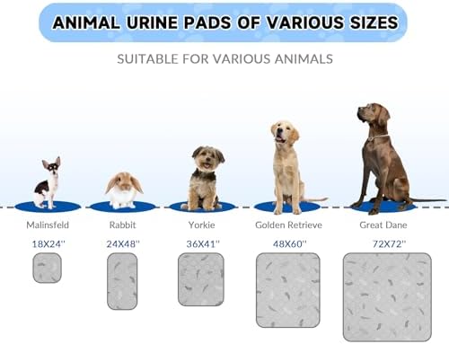 Sunheir Washable Pee Pads for Dogs 2-Pack Reusable Puppy Pads Pet Training Pads, Waterproof Dog Pee Pads for Crate, Whelping Pad, Non-Slip Protects Against Urine Leakage (Leaves - Sky Blue, 31x36) - Image 6