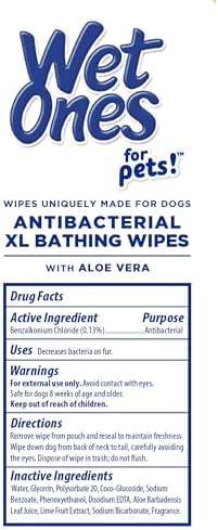 Wet Ones for Pets XL Dog Bathing Wipes, Tropical Splash, 10 Count, 3-Pack - Image 6