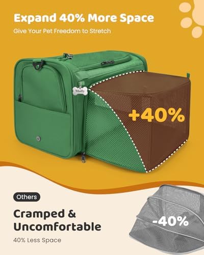 MIDOG Soft Cat Carrier Airline Approved, Expandable for Cats Up to 15lbs - Image 2