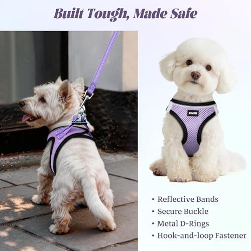No Pull Dog Puppy Harness and Leash Set Reflective Mesh Vest Small - Image 5