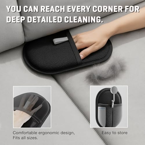 Pet Hair Removal Glove for Dogs & Cats, Newly Upgraded Reusable Electrostatic Pet Hair Glove, Magic Brush Pet Hair Remover Tool for Clothing, Couch, Carpet, Car Seats. - Image 6