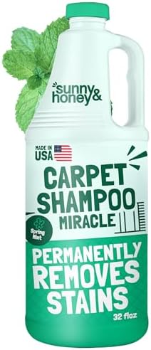 Sunny & Honey Carpet Cleaner Shampoo Solution for Machines, 32floz Mint by SunnyHoney