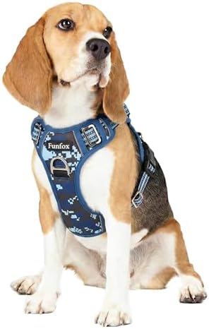 Funfox Dog Harness Medium Sized Dog, No Pull Pet Vest with Front Clip by MyFUNFOX