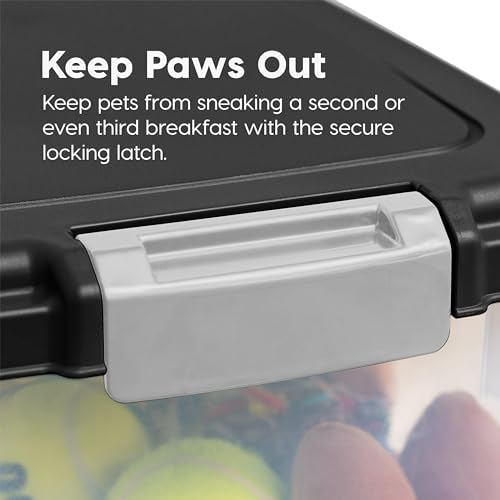 IRIS USA 30 lb + 11 lb Airtight Pet Food Storage Containers with Wheels - Image 6