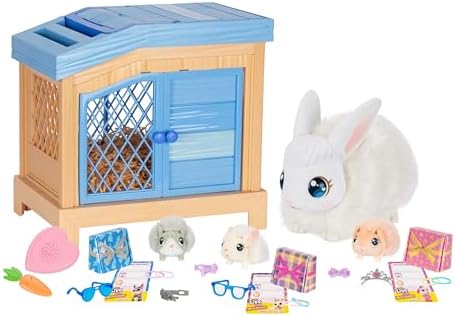 Little Live Pets Bunny Mama Surprise Toy Set, Hutch Interactive Animal Playset with 3 Surprise Babies, 20+ Sounds, Bunny Accessories for Girls Ages 3+ by LittleLivePets