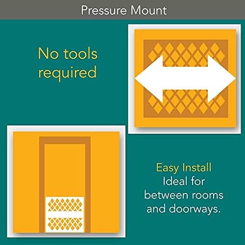 MYPET North States Paws Portable Pet Gate: 26-40" Wide. Pressure Mount. No tools needed. Made in USA. Dog Gate 23" Tall, Expandable, Durable Dog Gates for Doorways, Light Gray - Image 6