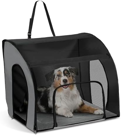 K&H Dog Car Seat, Travel Safety Carrier for Pets, Large, Gray/Black by KHPetProducts