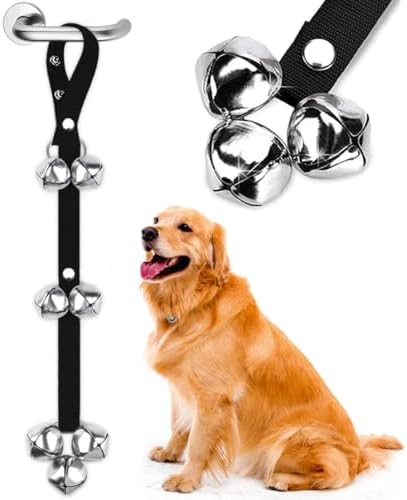 BLUETREE Dog Doorbells Premium Quality Training Potty Great Dog Bells Adjustable Door Bell Dog Bells for Potty Training Your Puppy The Easy Way - 7 Extra Large Loud 1.4 DoorBells by BLUETREE