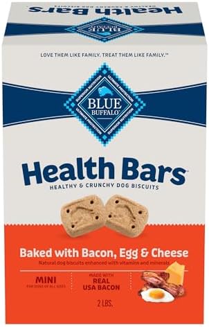 Blue Buffalo Health Bars Bacon Egg & Cheese Mini Dog Biscuits, 2 lb by BlueBuffaloCompanyLtd