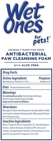 Wet Ones for Pets Foam Dog Paw Cleaner, Tropical Splash Scent, 5 Oz, 6-Pack - Image 7