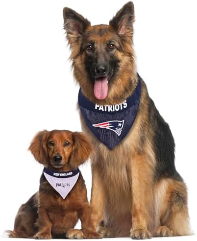 Pets First NFL New England Patriots Reversible Bandana Size XX-Large for Dogs & Cats. 2 Sided Sports Bandana, Premium Embroidery Team Logo, Many NFL Teams Available - Image 4