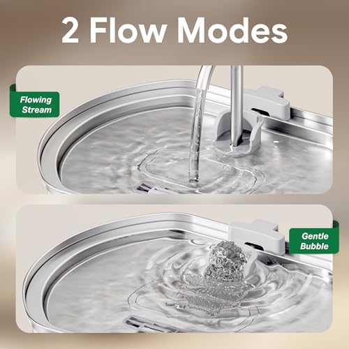 Cat Water Fountain Stainless Steel: 108oz/3.2L Cat Fountain for Drinking - Image 6
