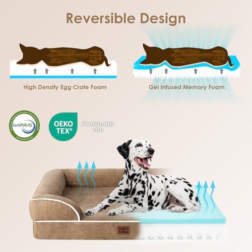 EHEYCIGA Orthopedic XXL Dog Bed, Waterproof Washable XL Big Pet Bed 46" - Image 4