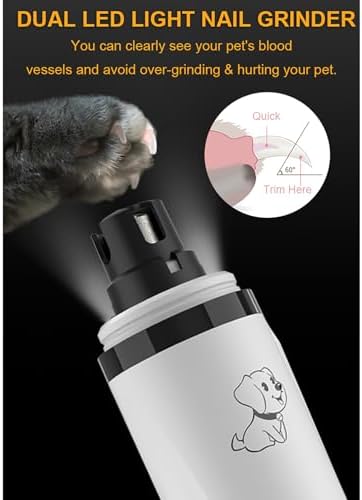 Dog Nail Grinder, 3-Speed, Ultra Quiet for Small to Large Dogs - Image 5