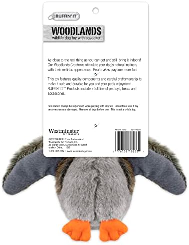 RUFFIN' IT Woodlands, Plush Mallard 8 in Squeaky Soft Stuffed, Dog Chew Toy - Image 2