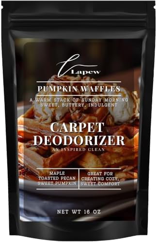 Lapew Pumpkin Waffles Carpet Deodorizer Powder - Pet Safe Freshener for Vacuuming | Scented Odor Eliminator for Home | 16 oz by Lapew
