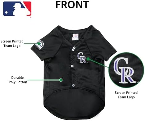 Official MLB Colorado Rockies Pet Jersey for Dogs & Cats, Size XX-Large - Stylish Baseball Jersey for Your Furry Fan- Show Off Team Spirit with The Perfect Fan Apparel Gear for Pet, Dog & Cat - Image 5