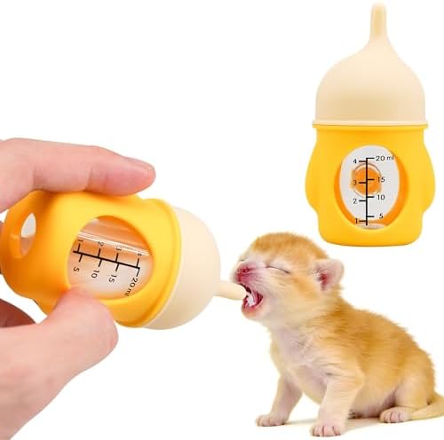 Puppy Bottles for Nursing，Kitten Bottles for Nursing，Pet Feeding Bottle，(Yellow- 20ml) by YeulYuuri