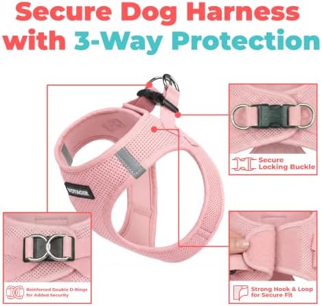 Voyager Step-in Air Dog Vest Harness - Pink, Small - Image 2