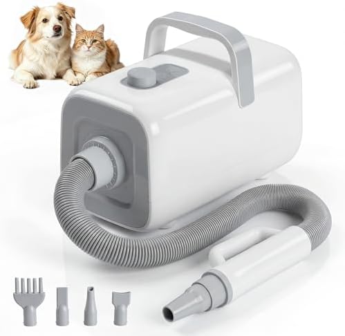 NEWBULIG Dog Hair Dryer with Heater for Grooming, High Velocity Speed by NEWBULIG
