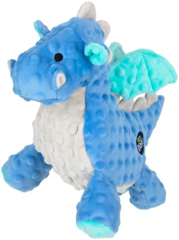 goDog Standing Dragon Plush Squeaky Dog Toy with Chew Guard Technology, Durable Fabric & Built-in Squeaker for Carry & Active Play, Large by goDog