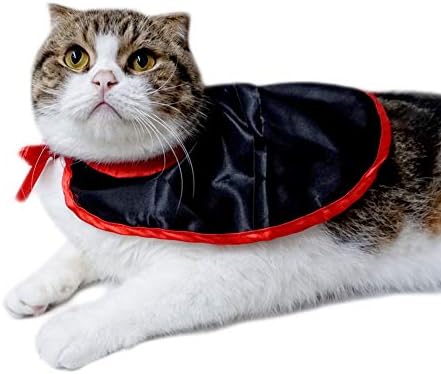Pet Halloween Cloak Cosplay Vampire Cloak for Cats and Small Dogs, Pet Halloween Costume Clothes Suit - Image 6