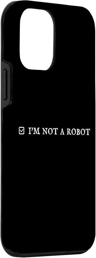 I'm Not a Robot. Prove Human by Captcha Funny Robotics AI Case for iPhone 12 mini - Image 3