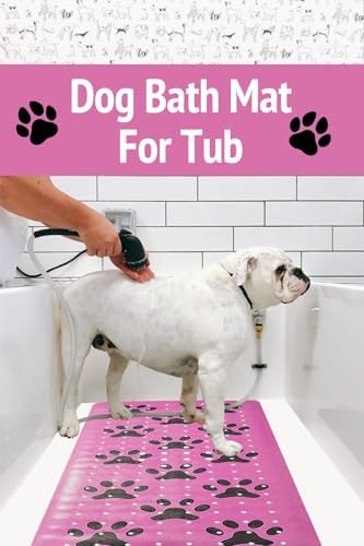 Dog Bath Mat for Tub -Non-Slip Bath Pad for Pet Dogs-Shower Non-Slip Mat Quick Drain Dog Shower Accessory pad Supplies 39.4x15.7 Inches (Pink) - Image 4