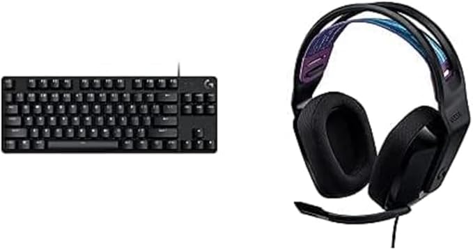Logitech G413 TKL SE Mechanical Gaming Keyboard + G335 Wired Gaming Headset - Black by Unknown