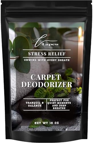Lapew Stress Relief Carpet Deodorizer Powder - Pet Safe Freshener for Vacuuming | Scented Odor Eliminator for Home | 16 oz by Lapew