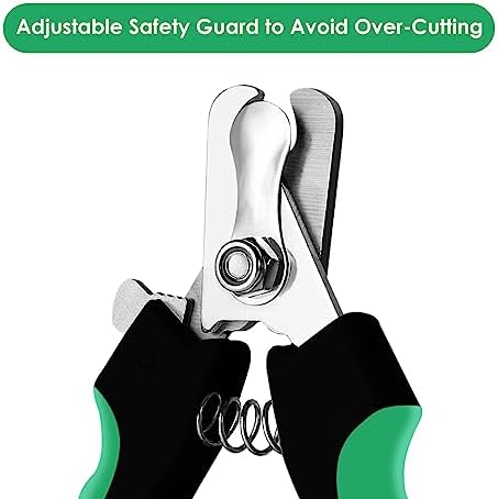 Candure Dog Nail Clippers Professional Pet Nail Clipper Suitable for Cats, Rabbits and Guinea Pigs - Safety Lock/Protective Guard to Avoid Over Cutting (Green, Medium to Small) - Image 3
