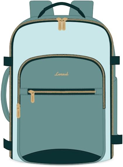 LOVEVOOK 40L Travel Backpack for Women & Men, Airline Approved Carry On Luggage with 3 Packing Cubes, TSA Overnight Bags, Waterproof Personal Item Bag, Weekender Essentials Backpacks fits 17" Laptop by LOVEVOOK