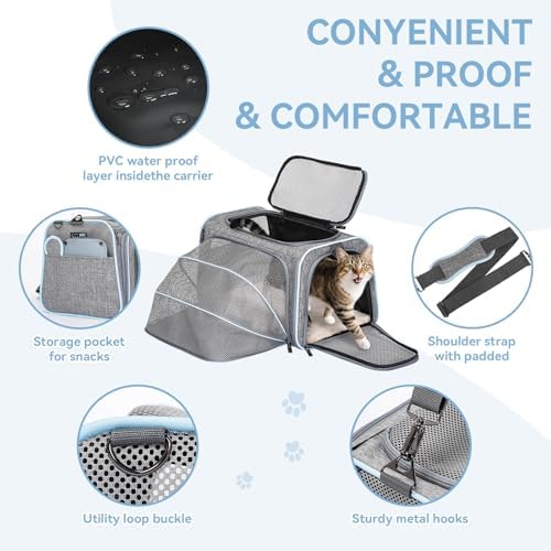 Petsfit Small Expandable Cat Carrier for Air Travel, Up to 9 lb - Image 6