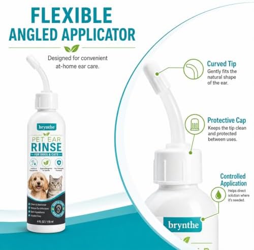 Brynthe Pet Ear Rinse, for Dogs and Cats, Gentle Cleaning Solution Washes Away Wax, Dirt & Debris, Easy-Apply Liquid Formula for Routine Ear Grooming，2pc - Image 6